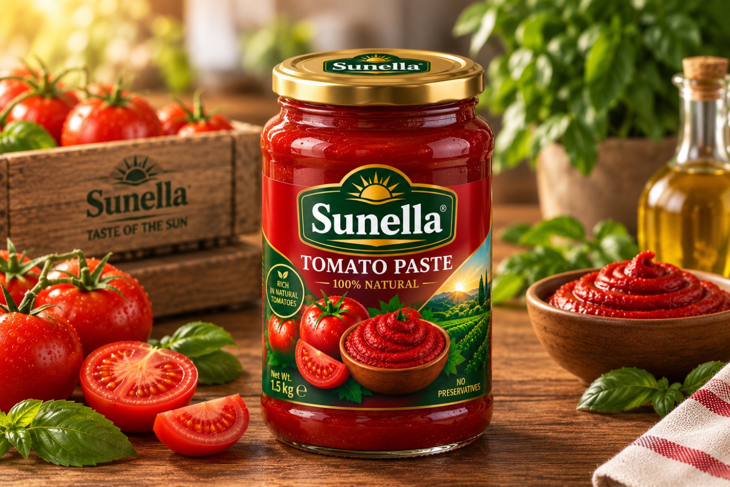 Sunella Aseptic Tomato Paste for bulk food manufacturing