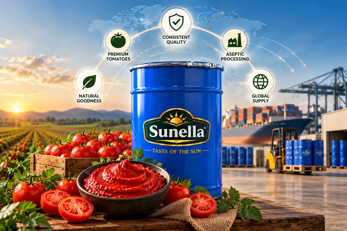 Aseptic Tomato Paste in Bulk Drum Packaging