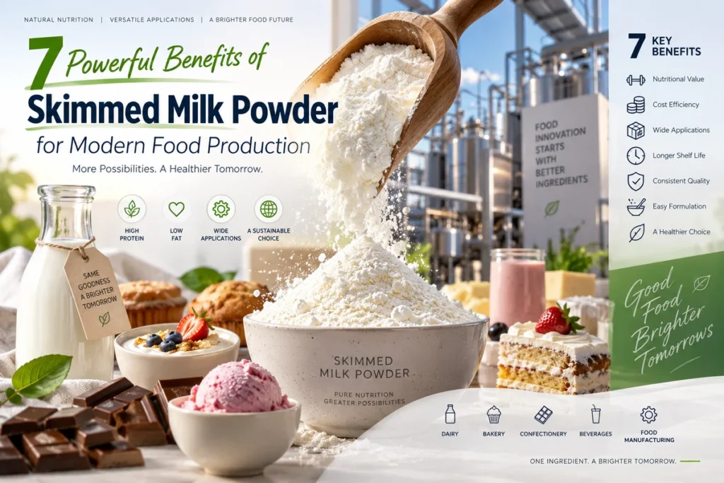 Skimmed Milk Powder for Modern Food Production and Industrial Food Application