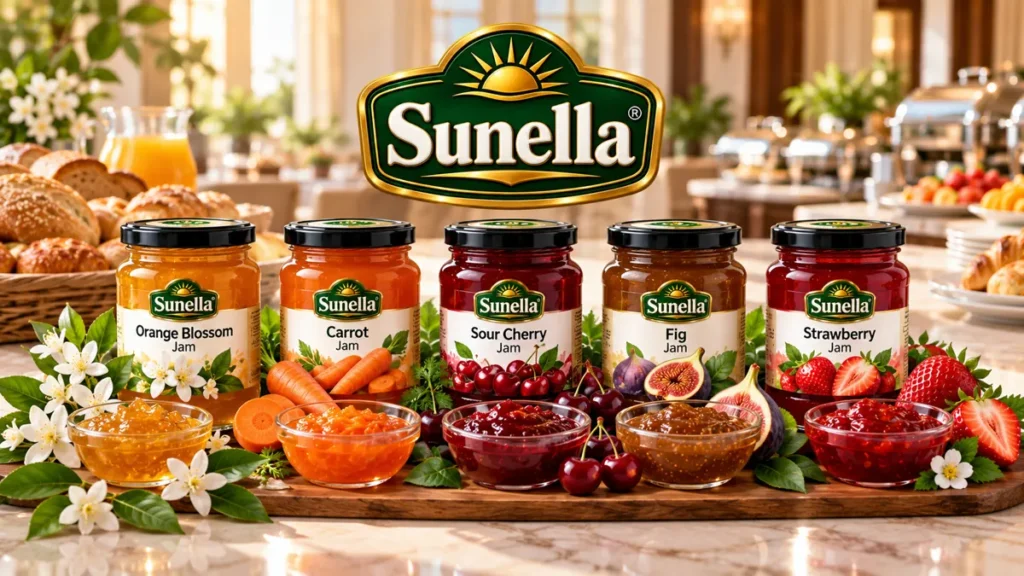 Wholesale Sunella Jam Supplier – Orange Blossom, Carrot, Sour Cherry, Fig and Strawberry Jam Collection